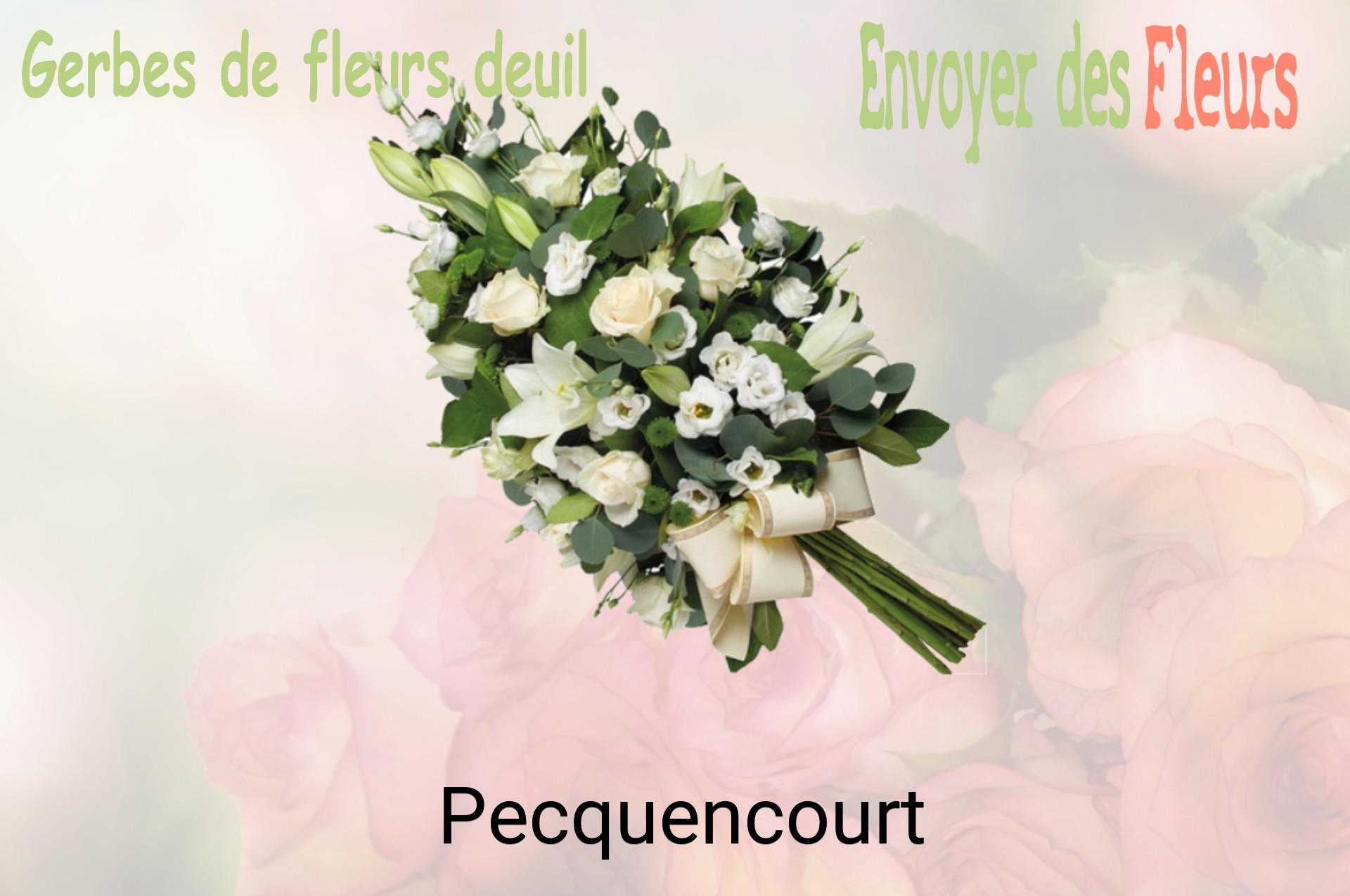 Gerbe de fleurs de deuil livrée à Pecquencourt